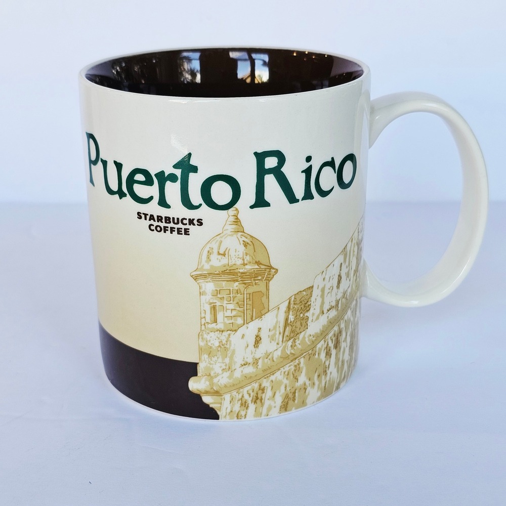 2011 Starbucks Puerto Rico Global Icon Series Coffee Mug 16oz Collector Cup